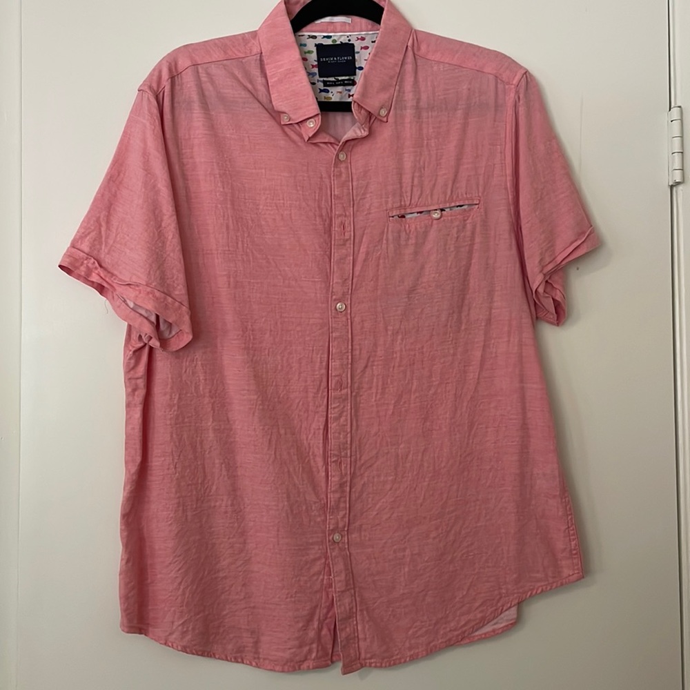 Denim & Flower Button Down, Size L